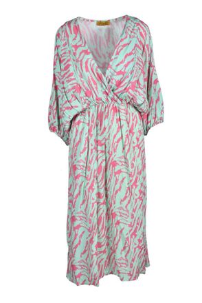 Ebarrito Multicolor Abstract Polyester Dress