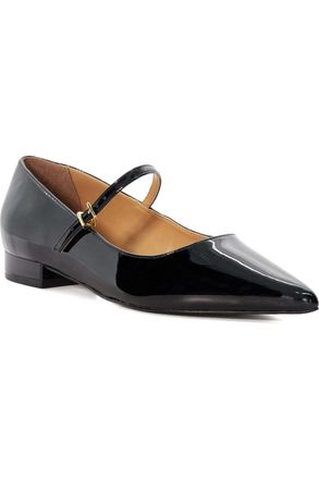 Dune London Hastas Flat Womens 8B Black Patent Leather Mary Janes Shoes HTAT1288