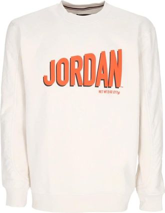 Nike Jordan Sweatshirts, male, White, Size: XL Flight MVP Graphic Fleece Crewneck Sweatshirt