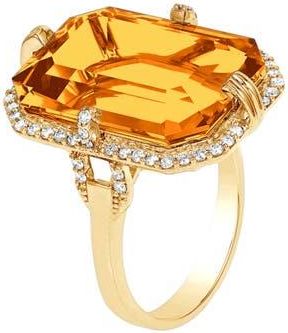 Goshwara Gossip Emerald Cut Ring in Yellow at Nordstrom, Size 7
