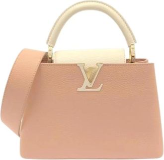 Louis Vuitton Pre-owned Capucines BB Handtas - Dames - Vintage Handtas - Roze - ONE Size - Leer - Vintage