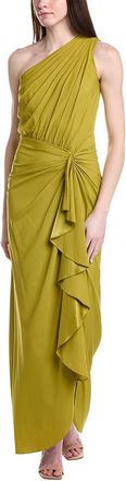 Tadashi Shoji Solid One Shoulder Maxi Dress