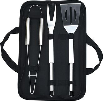 OEM Juego De Utensilios Para Barbacoa Casera: Esp&aacute;tula, Tenedor Y Pinzas De Acero Inoxidable - Excelentes Accesorios Para Los Amantes De La Parrilla Al Ai