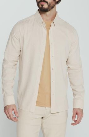 7 Diamonds Oasis Linen Blend Button-Up Shirt in Sand at Nordstrom, Size Xx-Large