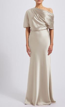 Amsale The Slouch Dress in Champagne at Nordstrom, Size 16