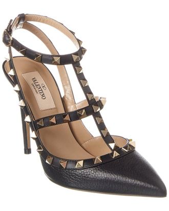 Valentino Rockstud Caged 100 Grainy Leather Pump