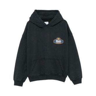 Rhude Hoodies, male, Black, Size: XL Hoodie