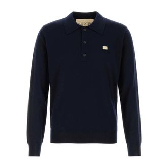 Valentino Garavani Polo Shirts, male, Blue, Size: XL VLogo Signature Polo