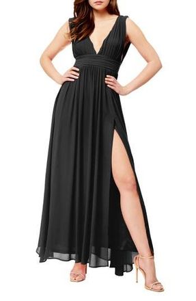 By Design Athen Plunging V-Neck Maxi Dress in Black at Nordstrom Rack, Size X-Small