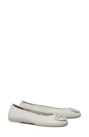 Tory Burch Reva Travel Ballet Flat in Ash Cloud at Nordstrom, Size 10.5