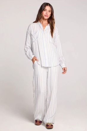 Saltwater Luxe Striped Pant Set In Cloud Blue