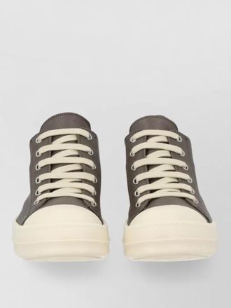 Rick Owens low top sneaker round toe rubber sole