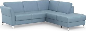 Sit&more Ecksofa »Visby L-Form« Wahlweise mit Bettfunktion und Stauraum, frei im Raum stellbar
