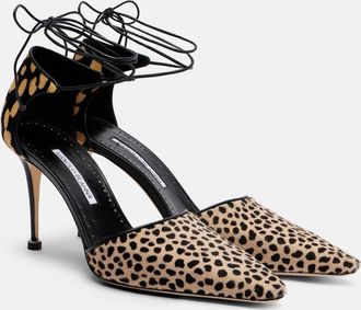 Manolo Blahnik Salones Gambis de pelo de becerro