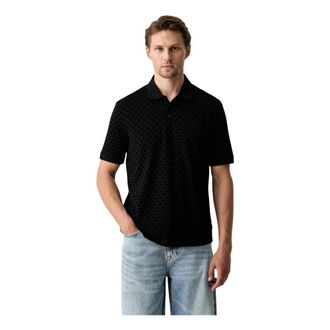 A|X Armani Exchange Tops, Heren, Zwart, 2Xl, Katoen, Regular Logo Patroon Poloshirt