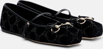 Gucci Gucci Horsebit velvet ballet flats