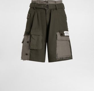 Dolce & Gabbana Treated Cotton Bermuda Shorts - Man Pants And Shorts Grey 46