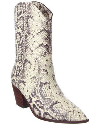L'agence Lagence Claude Western Croc Snake Boot