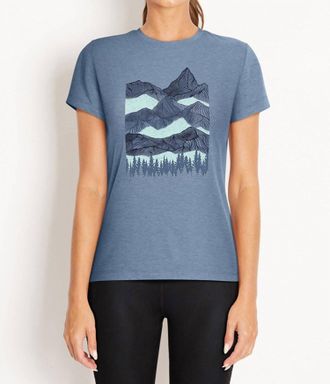 Marika Willow Short Sleeve Tee In Denim Mountains