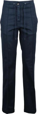 Aspesi Rechte broek - Dames - Straight fit broeken - Blauw - S - Katoen - Broeken
