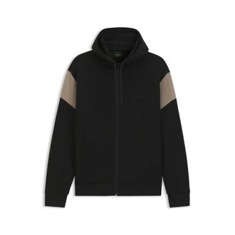 BOSS Regular-fit zip-up sweatshirt in spacer pique