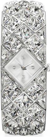 Swarovski Curiosa Bangle Bracelet Watch, 20.5mm x 20mm in Silver at Nordstrom