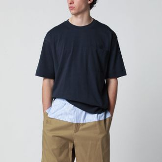 Dries Van Noten T-shirt blu navy in cotone
