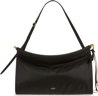 Alaia Le Click Nylon East/West Shoulder Bag in Noir at Nordstrom