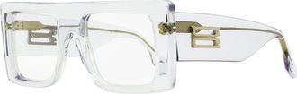 Victoria Beckham Womens B-Monogram Rectangle Sunglasses VB677S 909 Crystal Clear 51mm