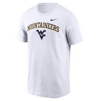 Nike College T-Shirt West Virginia Mountaineers Nike Mens Blitz in White | N19910AWVN-M6D