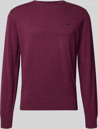 Fynch-Hatton Fynch-Hatton Strickpullover mit Rundhalsausschnitt in Bordeaux, Größe XXL