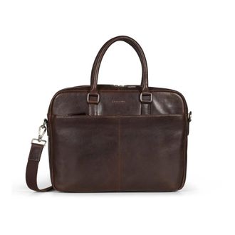 Howard London Laptop Business Bag Carter - Heren - Laptoptassen - Bruin - ONE Size - Leer - Tassen