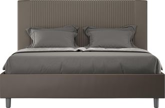 Itamoby Cama Matrimonio Contenedor 160x190 Moderno Polipiel Goya M Color: Marr&oacute;n - Versi&oacute;n: Con Caja De Almacenaje
