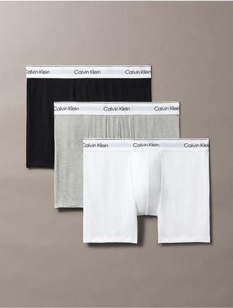Calvin Klein Mens Icon Cotton Stretch 3-Pack Boxer Brief - Multi - XL