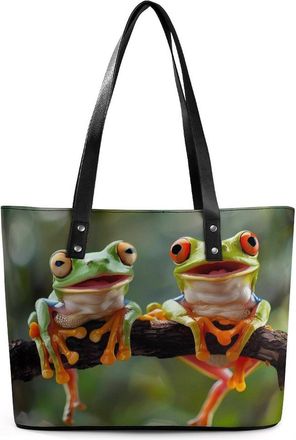 Generic Tree Frog, Flying Frog Tote Bags for Women Cute Shoulder Purses Handbags
