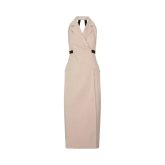Max Mara Midi Dresses, female, Brown, Size: 2XS Cime Dress
