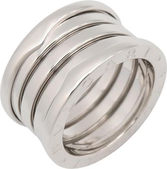 Bulgari Silver White Gold (18K) Band Ring (Pre-Owned)