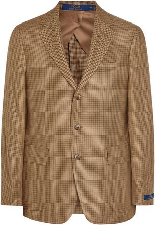 Polo Ralph Lauren Houndstooth Linen-blend Blazer - Camel - 54 (IT54 / Xxl)