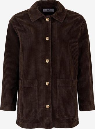 Shaft Hemdjacke aus Cordsamt Leandra