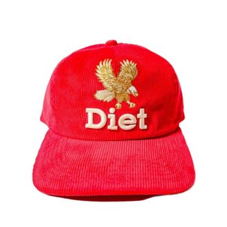 Diet Starts Monday Mens Eagle Corduroy Hat In Red