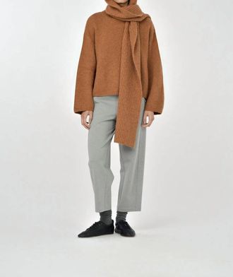 Paper Label Juri Hood Scarf In Golden Nutshell