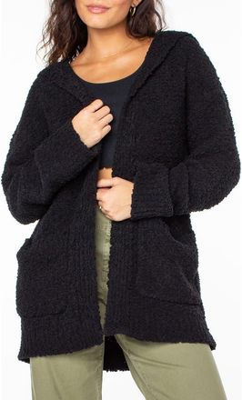 Roxy Weekend Retreat Bouclé Cardigan in Phantom at Nordstrom, Size Medium