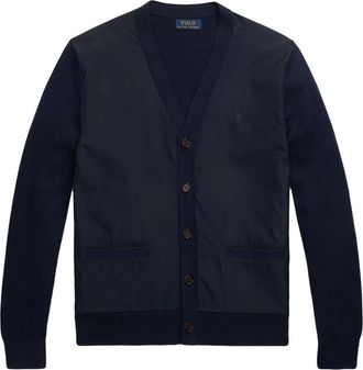 Polo Ralph Lauren contrast-panel cardigan - men - Elastane/Nylon/Cotton - S - Blue