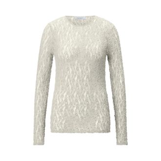 Rich & Royal Jersey Kant Lange Mouw - Dames - Longsleeves - Wit - XL - Tops