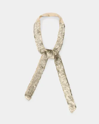 AllSaints Polyester Tia Sequin Tie, Size: One Size