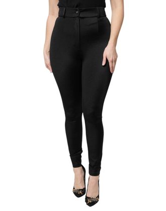 Dolce & Gabbana High-Waist Nylon Trousers - Black