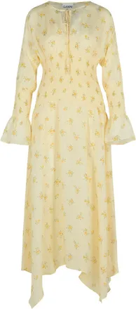 Ganni ivoor viscose -jurk