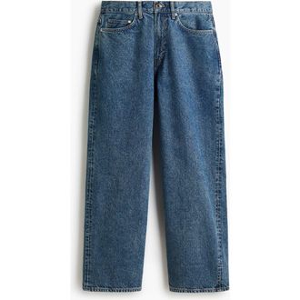 H&M Baggy Jeans in Medium Denim Blue at Nordstrom, Size 38 X 32