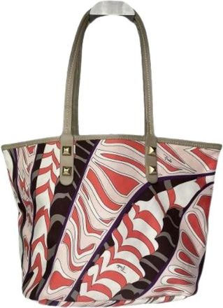 Emilio Pucci Pre-owned Tote Bags, female, Multicolor, Size: ONE SIZE Pre-owned Leather Shoulder Bag