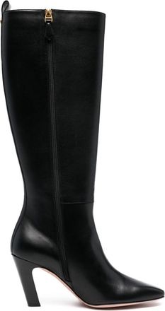 Bally 80mm leather boots - women - Calf Leather/Calf Leather/Calf Leather - 41 - Black
